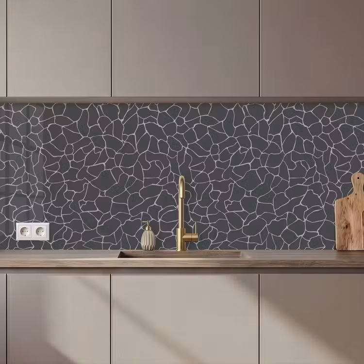 Keuken achterwand - Design - Geometrie - Zwart — 1
