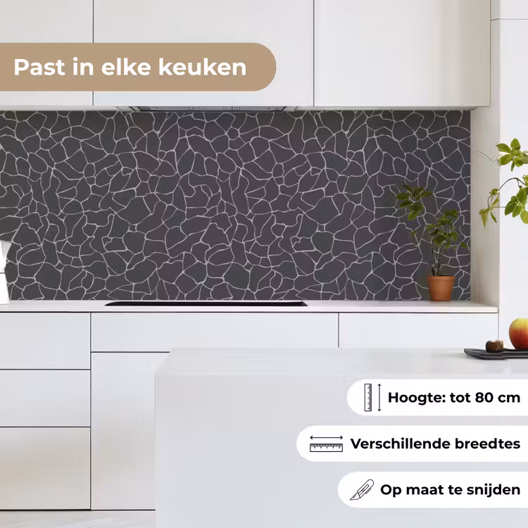 Keuken achterwand - Design - Geometrie - Zwart — 4