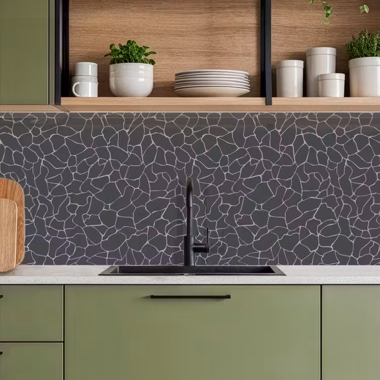 Keuken achterwand - Design - Geometrie - Zwart — 5