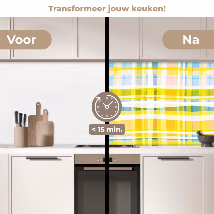 Keuken achterwand - Geel - Patroon - Zomer — 2