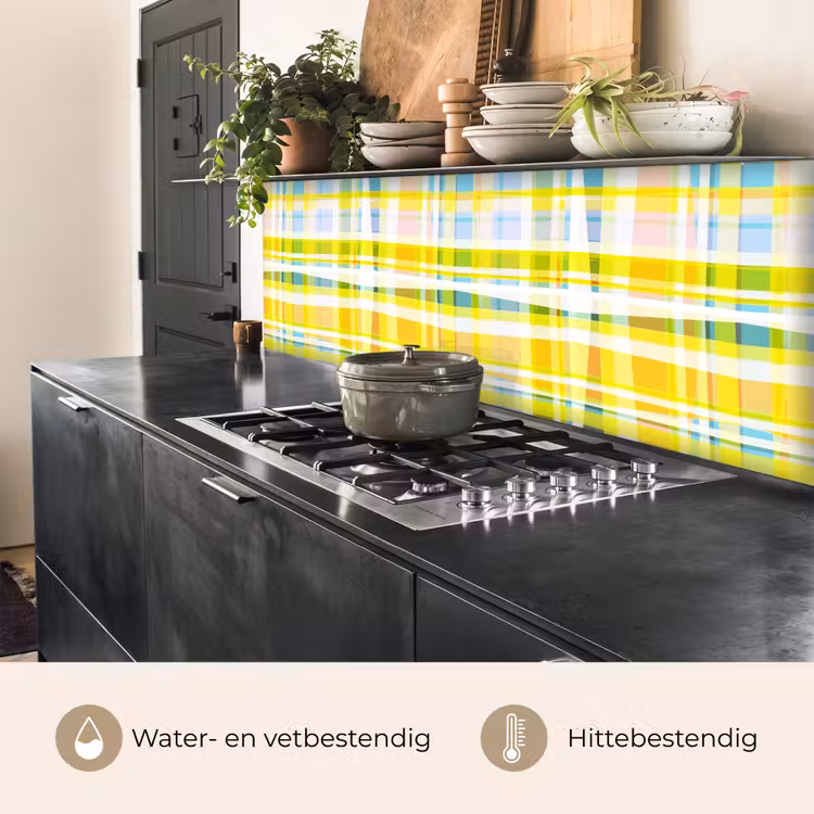 Keuken achterwand - Geel - Patroon - Zomer — 3