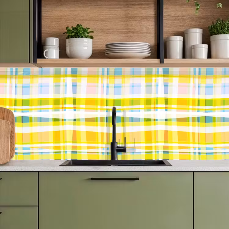 Keuken achterwand - Geel - Patroon - Zomer — 5