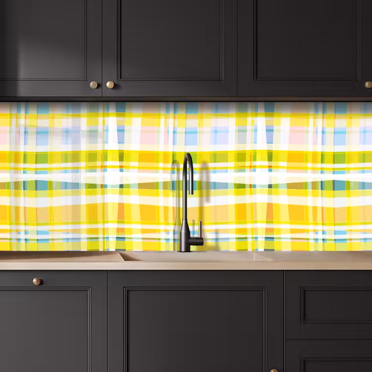 Keuken achterwand - Geel - Patroon - Zomer — 6