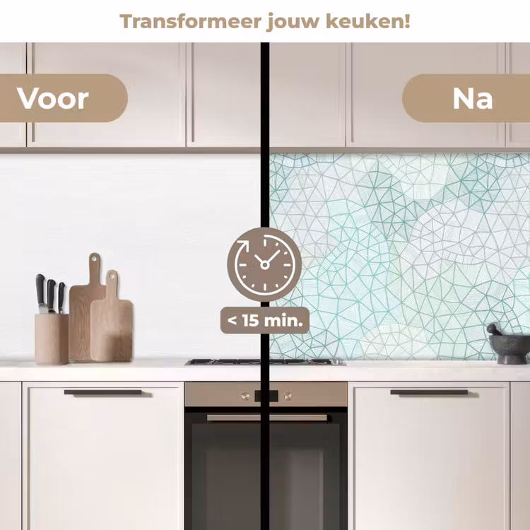 Keuken achterwand - Geometrie - Patroon - Groen — 2