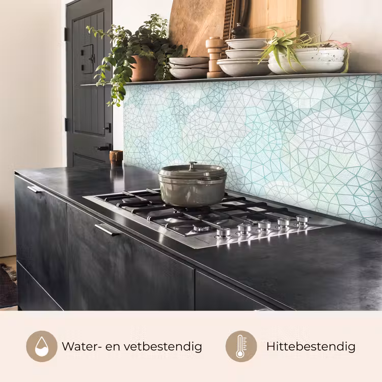 Keuken achterwand - Geometrie - Patroon - Groen — 3