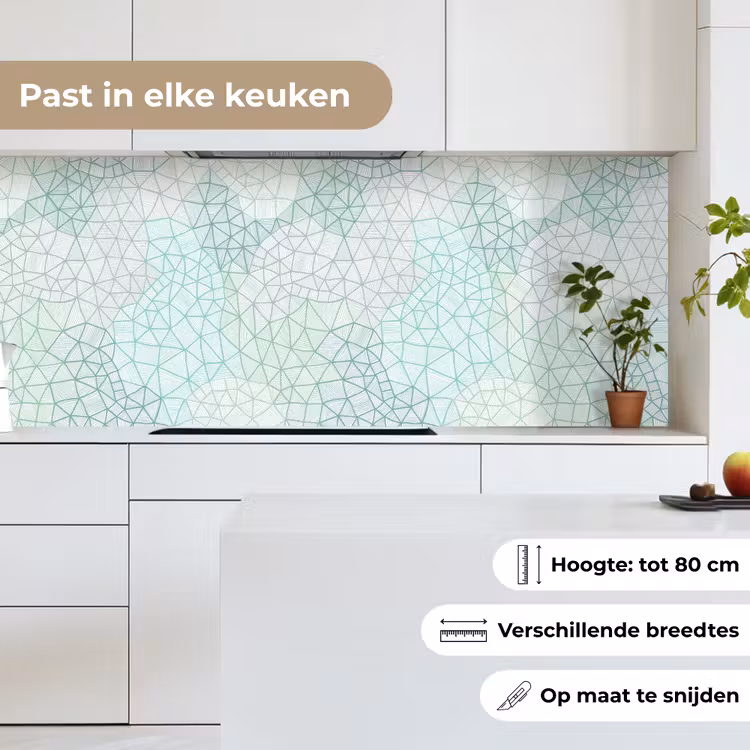 Keuken achterwand - Geometrie - Patroon - Groen — 4