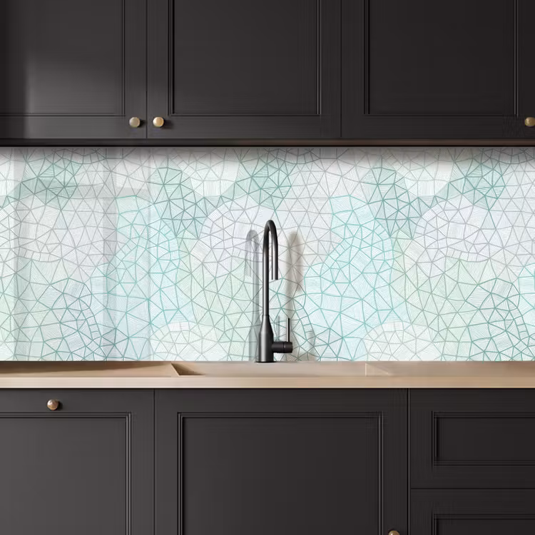 Keuken achterwand - Geometrie - Patroon - Groen — 6