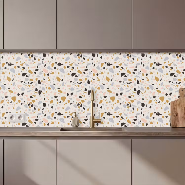Keuken achterwand - Terrazzo - Patroon - Neutraal - Zacht - Multi — 1
