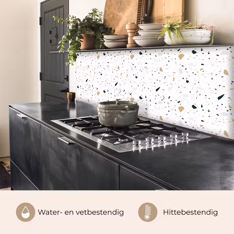 Keuken achterwand - Terrazzo - Patroon - Wit - Neutraal — 3