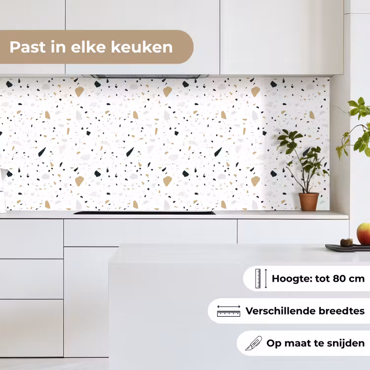 Keuken achterwand - Terrazzo - Patroon - Wit - Neutraal — 4
