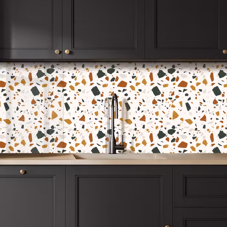 Keuken achterwand - Terrazzo - Patroon - Wit - Terra — 6