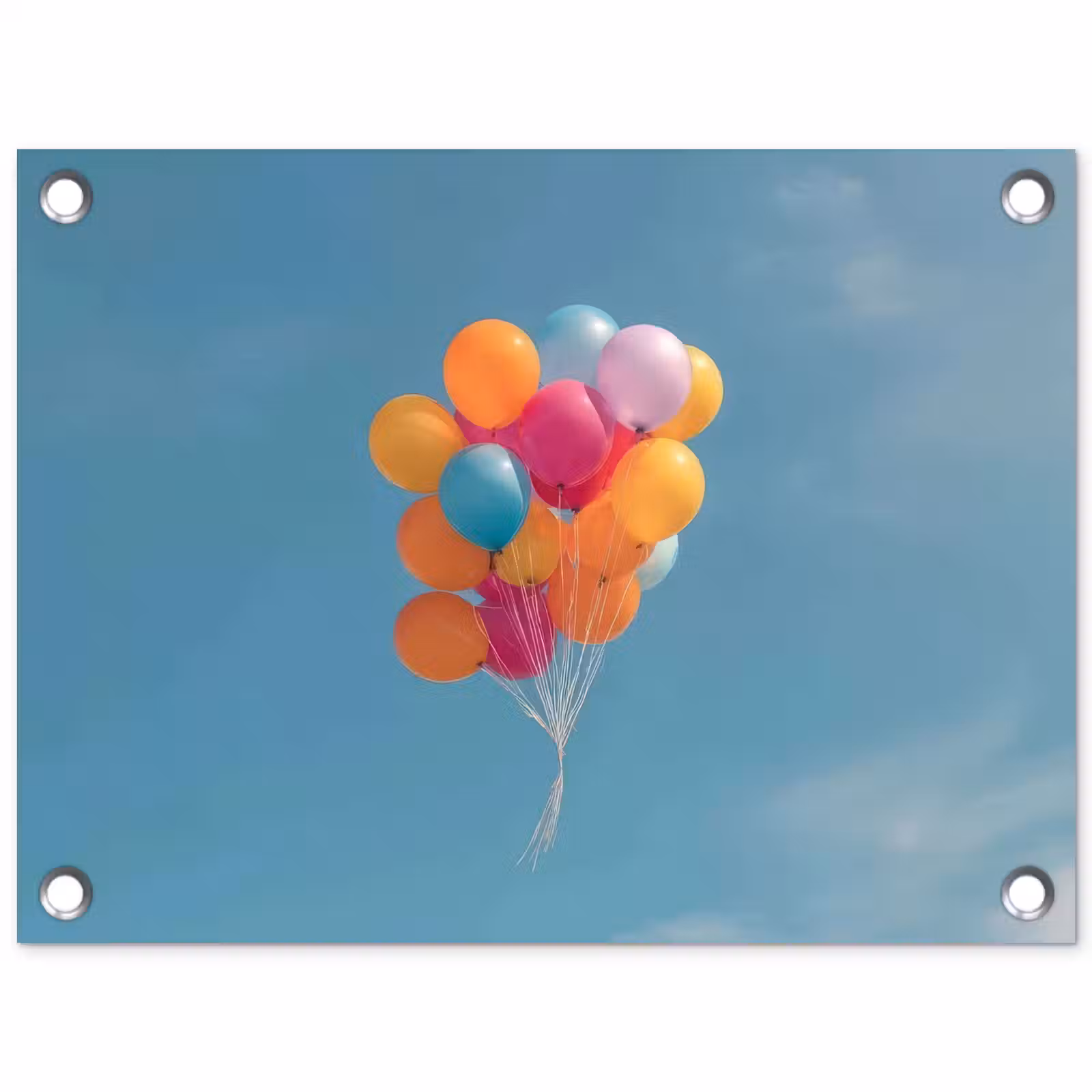 Tuinposter - Ballonnen - Kleurrijk - Heldere hemel — 1