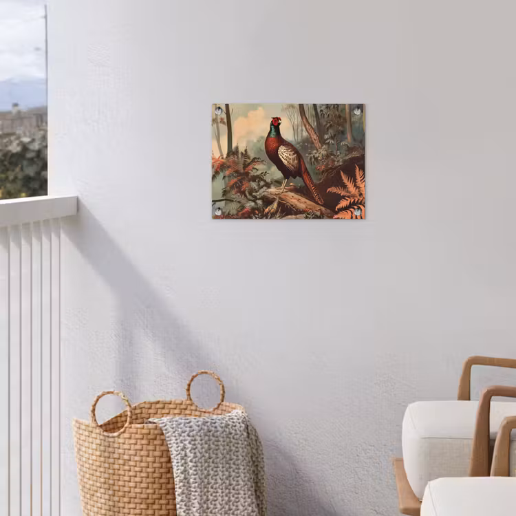 Tuinposter - Fazant - Bos - Groen - Landschap — 3