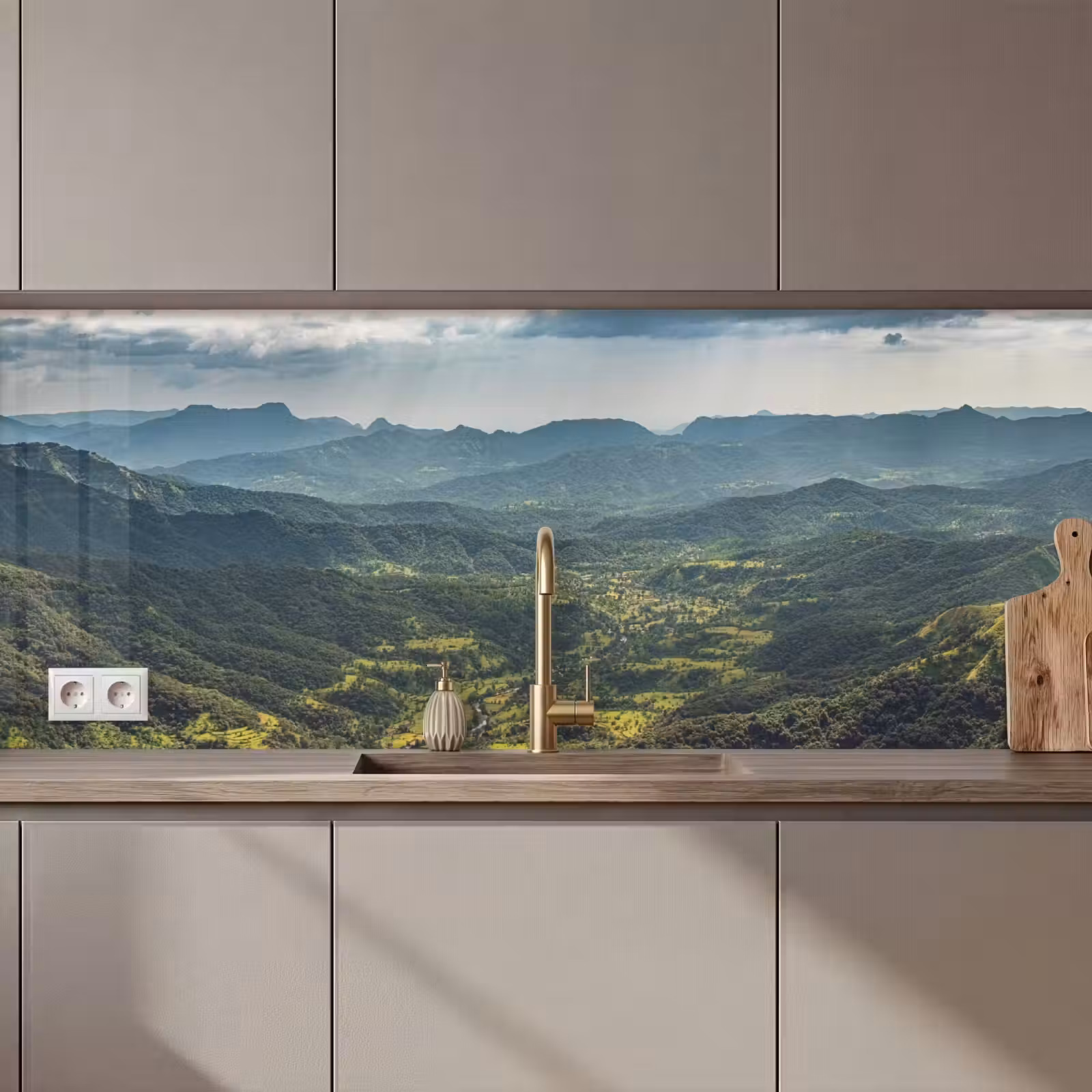 Keuken achterwand - Landschap - Vallei - Groen — 1