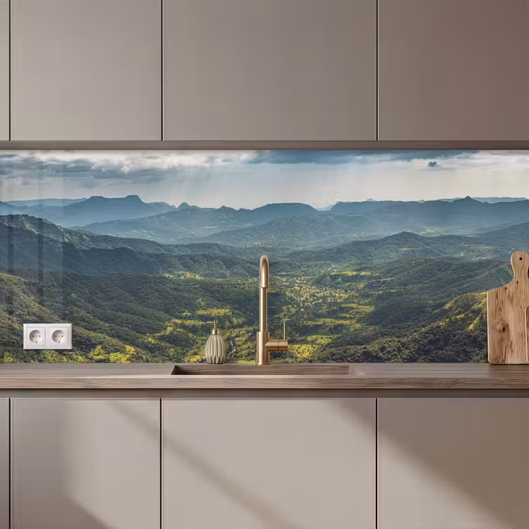 Keuken achterwand - Landschap - Vallei - Groen — 1