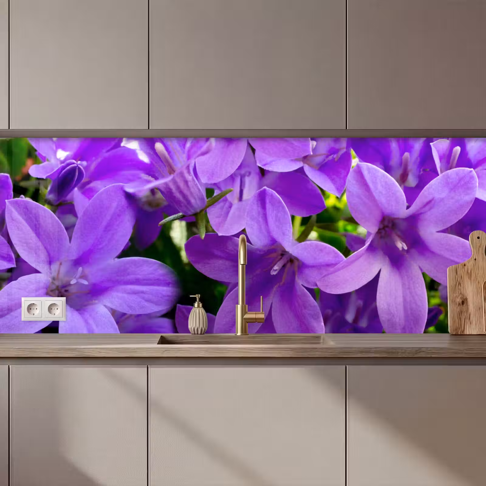 Keuken achterwand - Bloemen - Paars - Natuur — 1