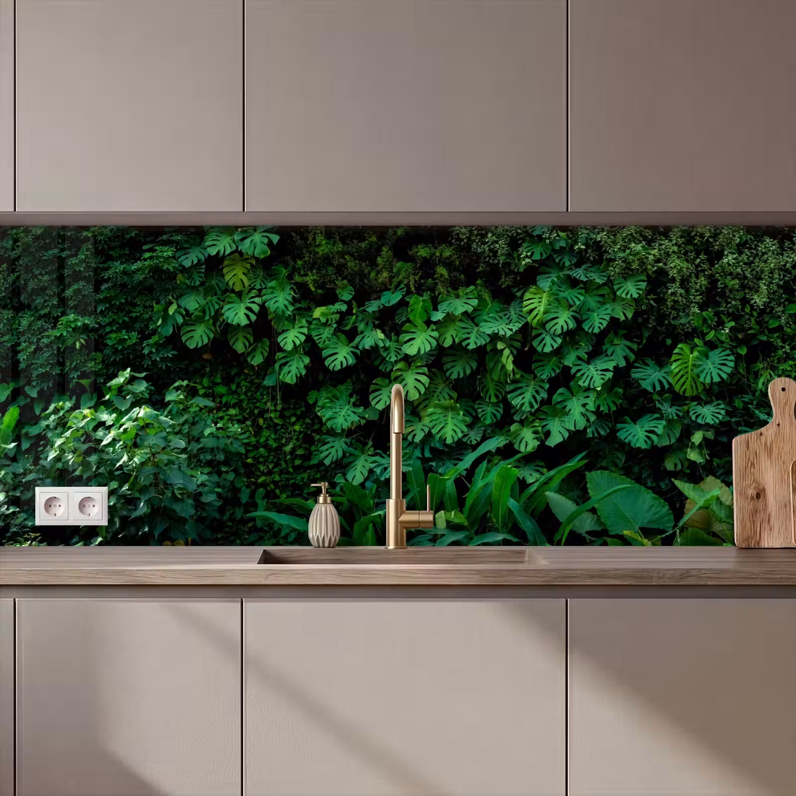 Keuken achterwand - Natuur - Bos - Groen - Monstera — 1