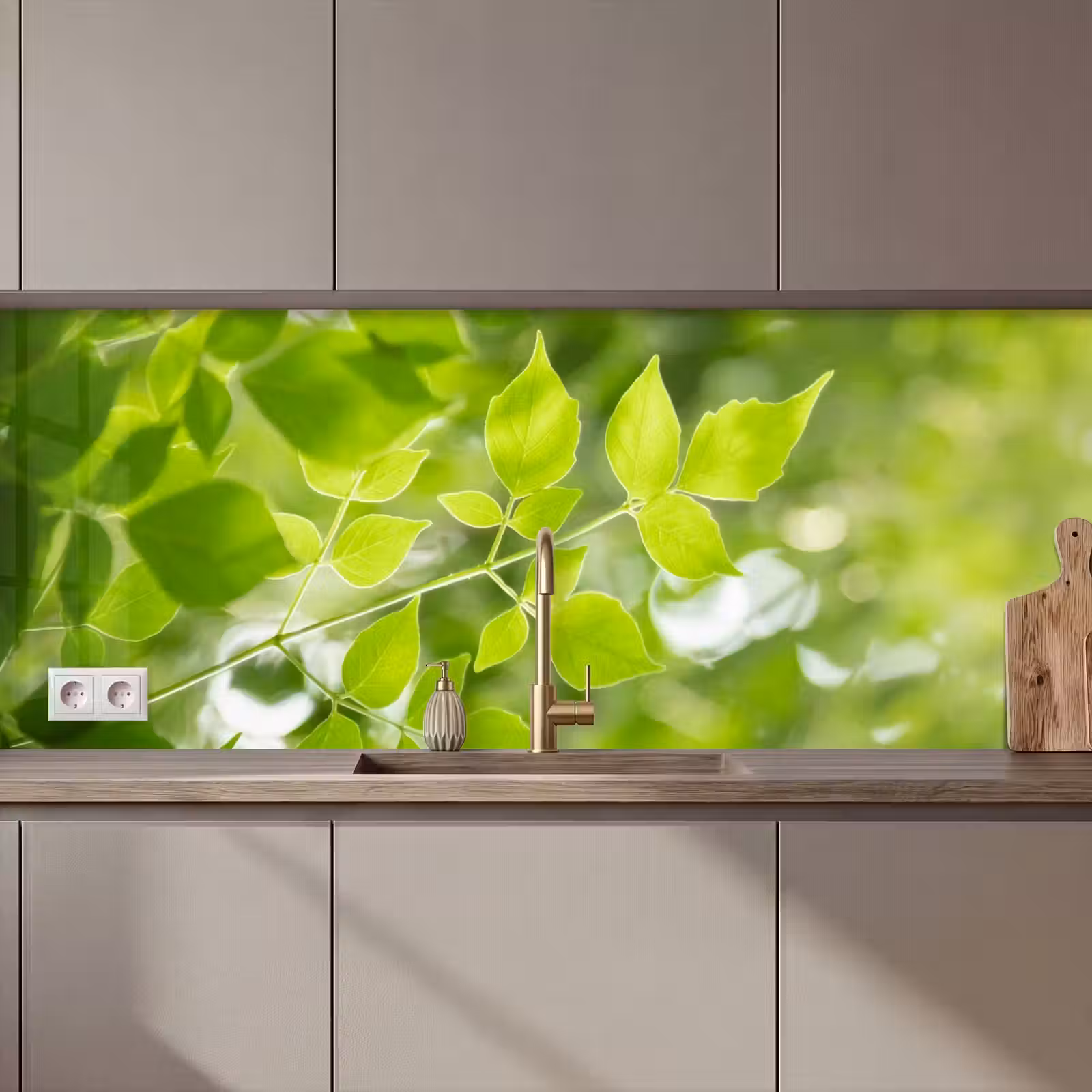 Keuken achterwand - Natuur - Lente - Groen - Bladeren — 1