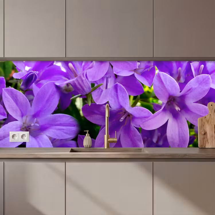 Keuken achterwand - Bloemen - Paars - Natuur — 1