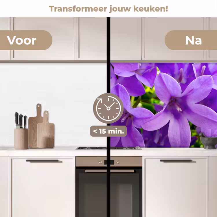 Keuken achterwand - Bloemen - Paars - Natuur — 2