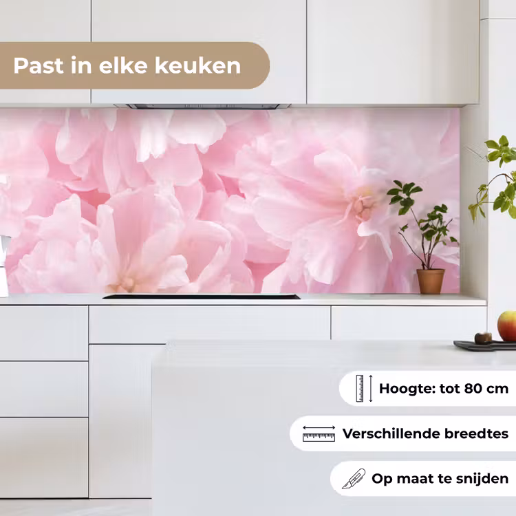 Keuken achterwand - Bloemenpracht - Bloemen - Roze - Pioenroos — 4
