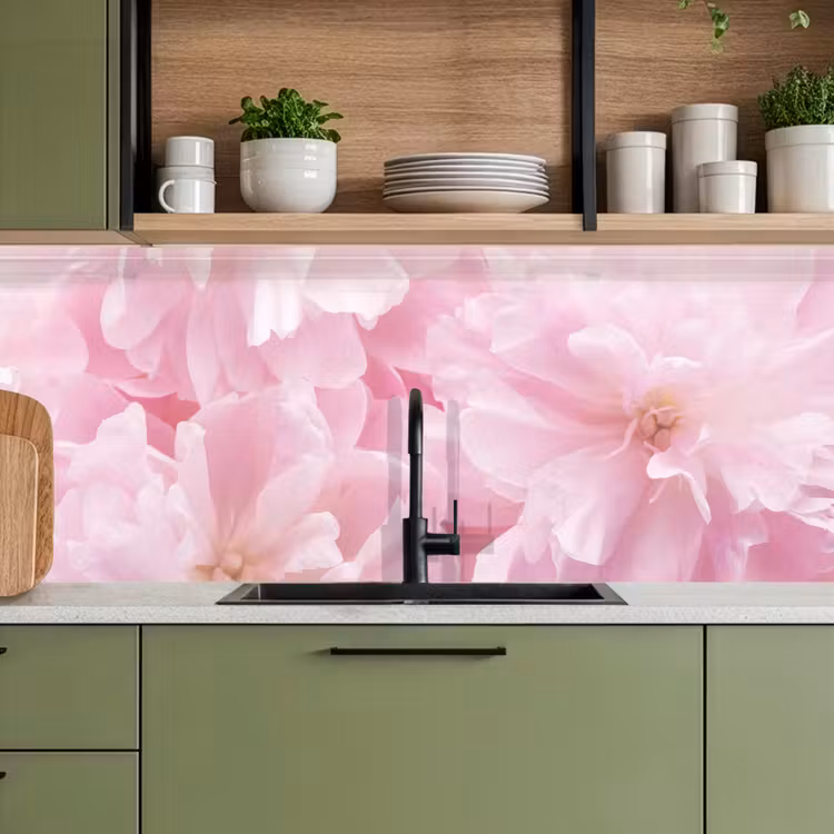 Keuken achterwand - Bloemenpracht - Bloemen - Roze - Pioenroos — 5