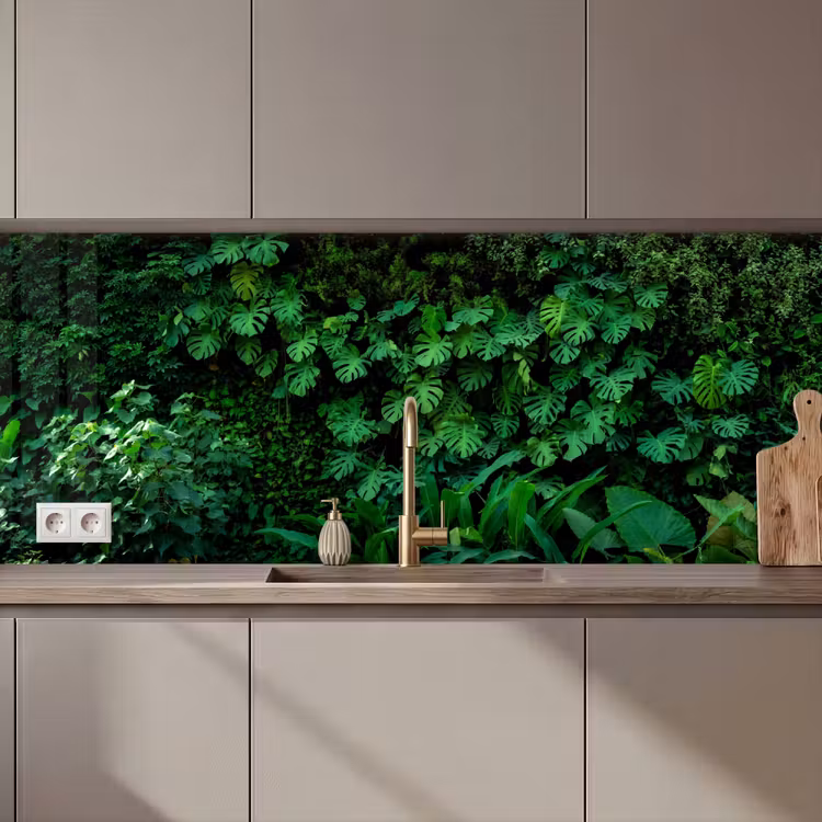 Keuken achterwand - Natuur - Bos - Groen - Monstera — 1