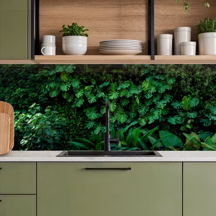 Keuken achterwand - Natuur - Bos - Groen - Monstera — 5