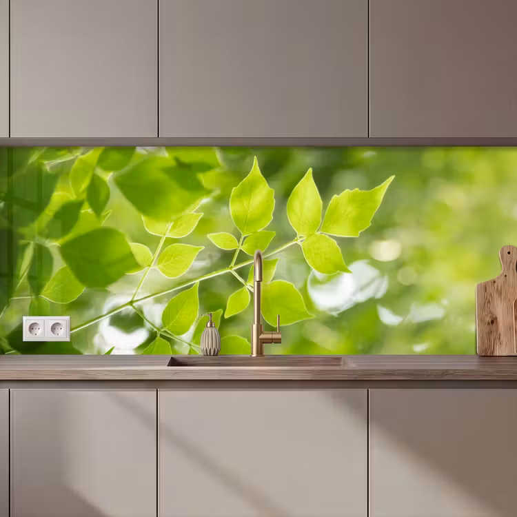 Keuken achterwand - Natuur - Lente - Groen - Bladeren — 1