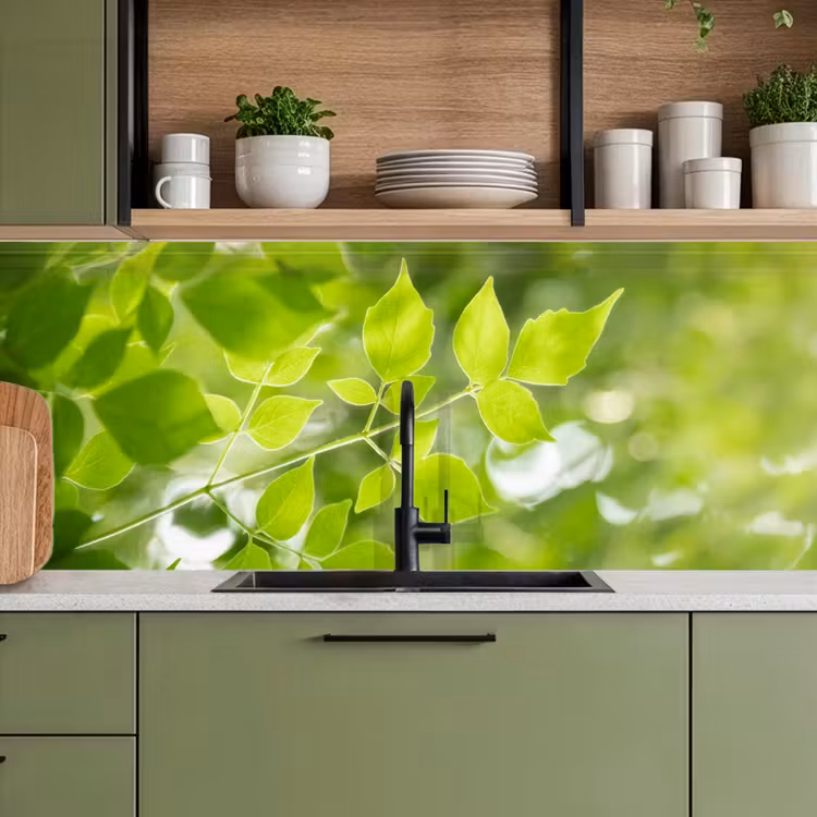 Keuken achterwand - Natuur - Lente - Groen - Bladeren — 5