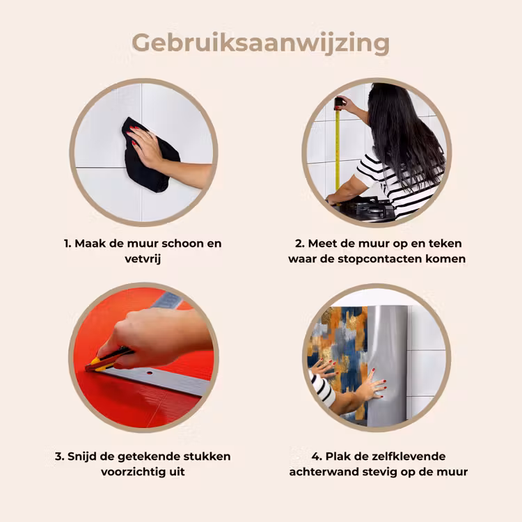 Keuken achterwand - Penseelstrepen - Ruw - Textuur - Koperblauw — 7