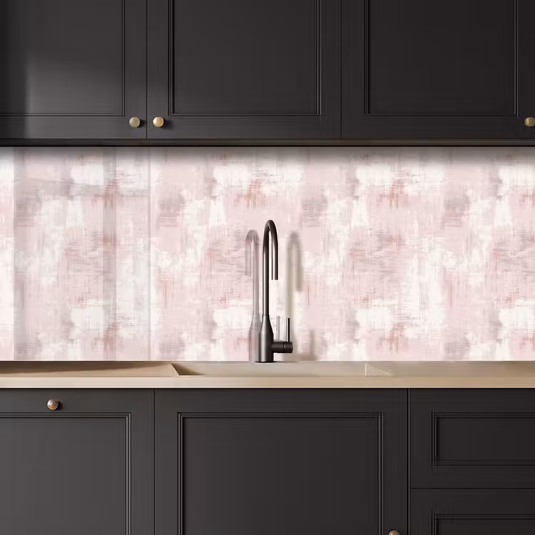 Keuken achterwand - Penseelstrepen - Verbleekte - Roze — 6