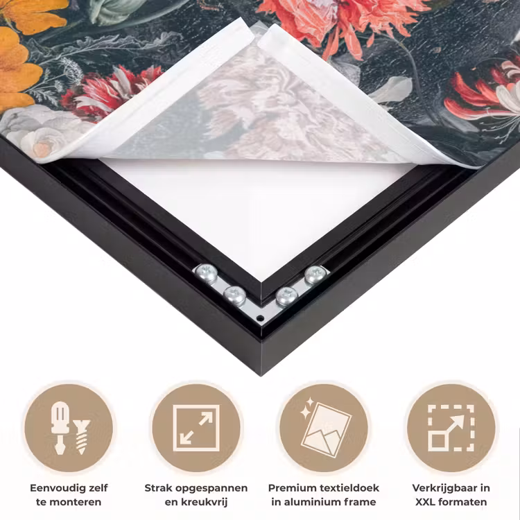 Art Frame - Melkmeisje - Johannes Vermeer - Bloemen - Roze — 8
