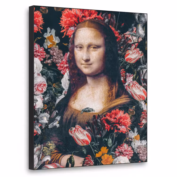 Art Frame - Mona Lisa - Leonardo da Vinci - Bloemen - Roze — 1
