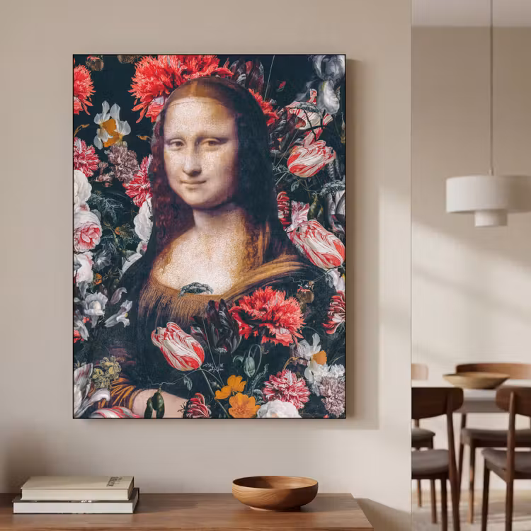 Art Frame - Mona Lisa - Leonardo da Vinci - Bloemen - Roze — 5