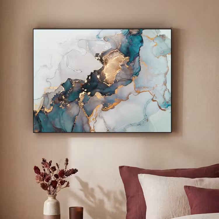 Art Frame - Blauw - Marmer - Goud — 3