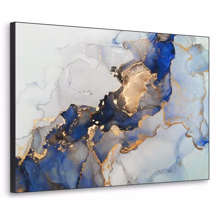Art Frame - Marmer - Blauw - Goud — 1