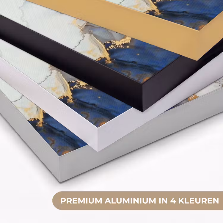 Art Frame - Marmer - Blauw - Goud — 2