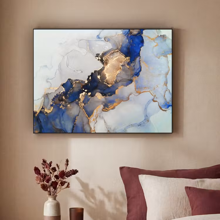 Art Frame - Marmer - Blauw - Goud — 3