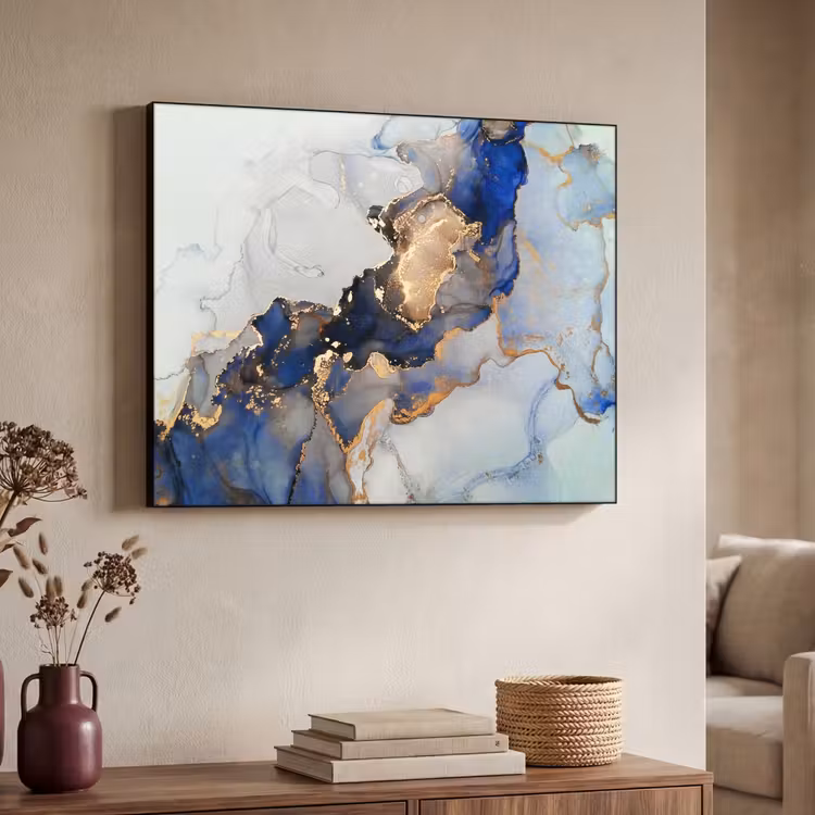 Art Frame - Marmer - Blauw - Goud — 7
