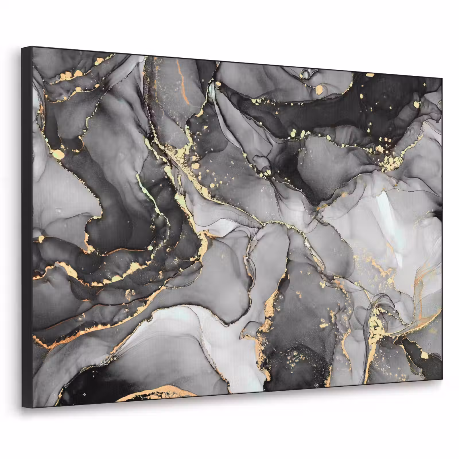 Art Frame - Marmer - Zwart - Goud - Grijs — 1