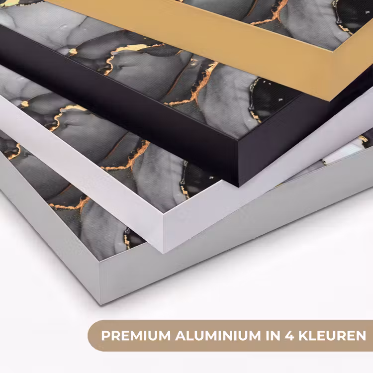 Art Frame - Marmer - Zwart - Goud - Grijs — 2