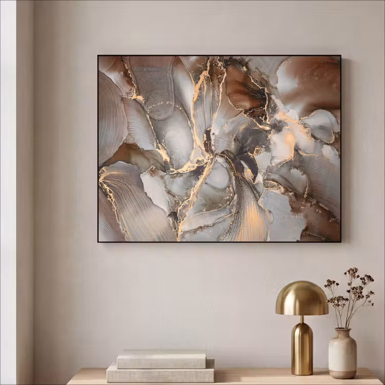 Art Frame - Grijs - Goud - Marmer - Marmerlook — 5