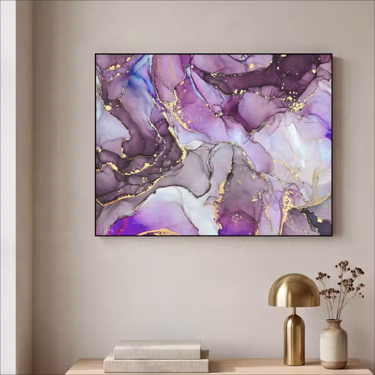 Art Frame - Marmer - Roze - Paars - Gold — 5