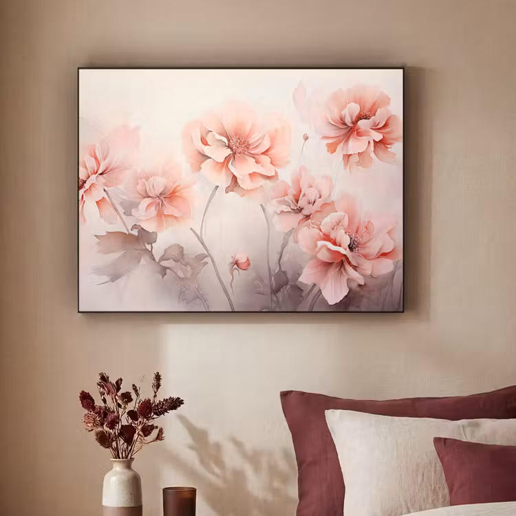 Art Frame - Bloemen - Roze - Kunst - Abstract - Aquarel — 3