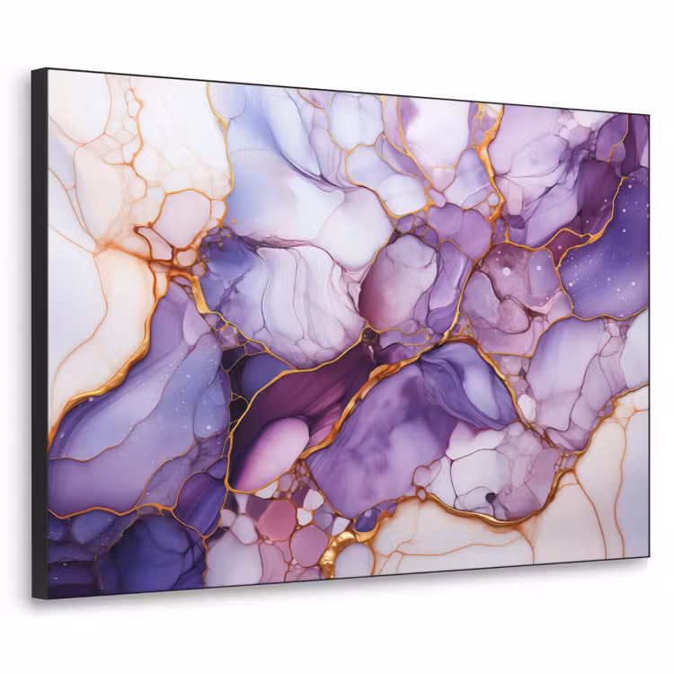 Art Frame - Marmer - Paars - Lila - Goud — 1