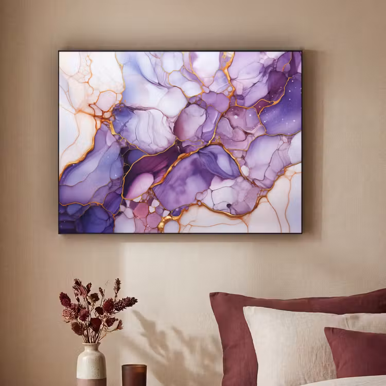 Art Frame - Marmer - Paars - Lila - Goud — 3