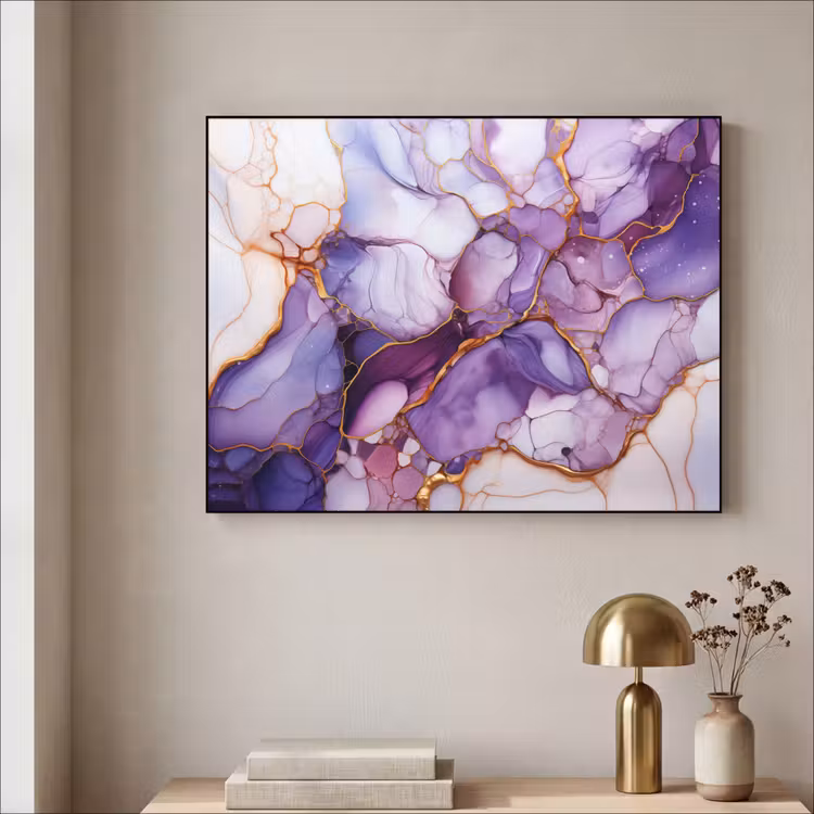 Art Frame - Marmer - Paars - Lila - Goud — 5