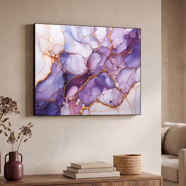 Art Frame - Marmer - Paars - Lila - Goud — 7