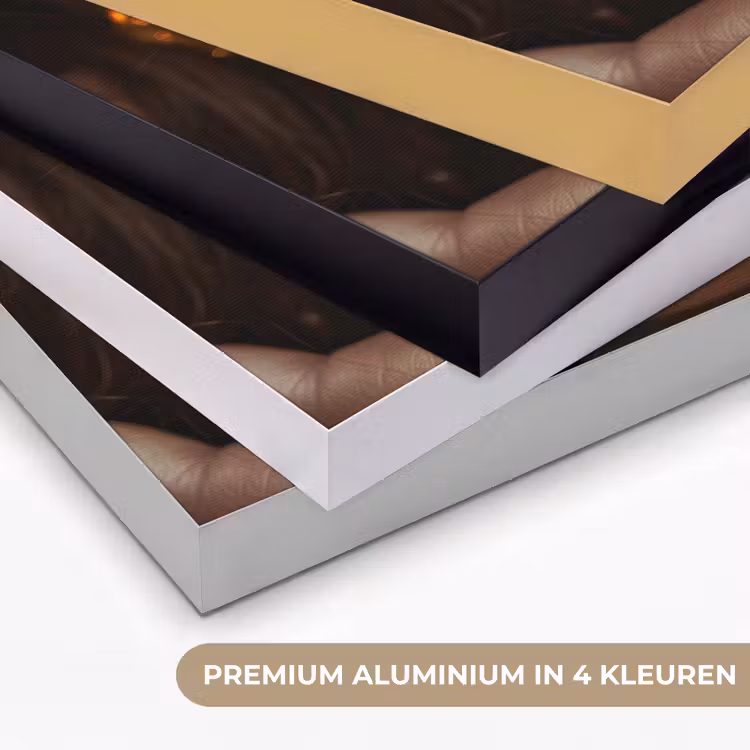 Art Frame - Vrouw - Goud - Gezicht - Verf - Lippen — 2